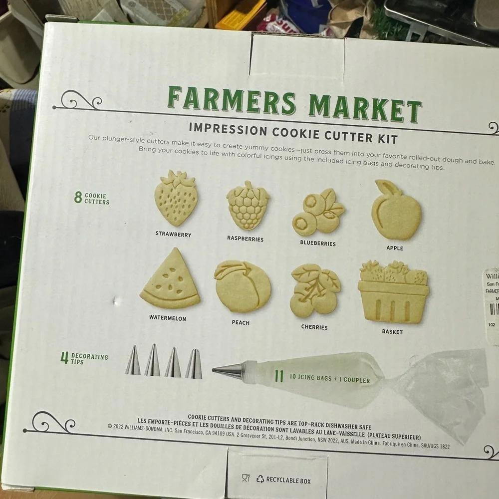 Williams Sanoma Farmers Market Cookie Impression Kit